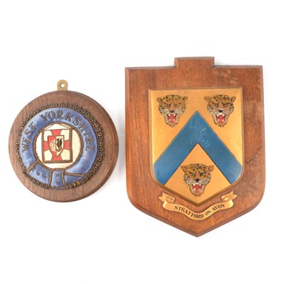 Lot 161 - Two armorial plaques