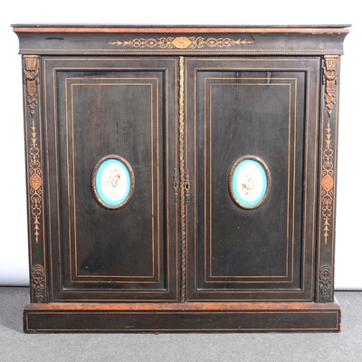 Lot 334 - Victorian ebonised credenza