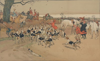 Lot 324 - After Cecil Aldin, The Fallowfield Hunt - the Death