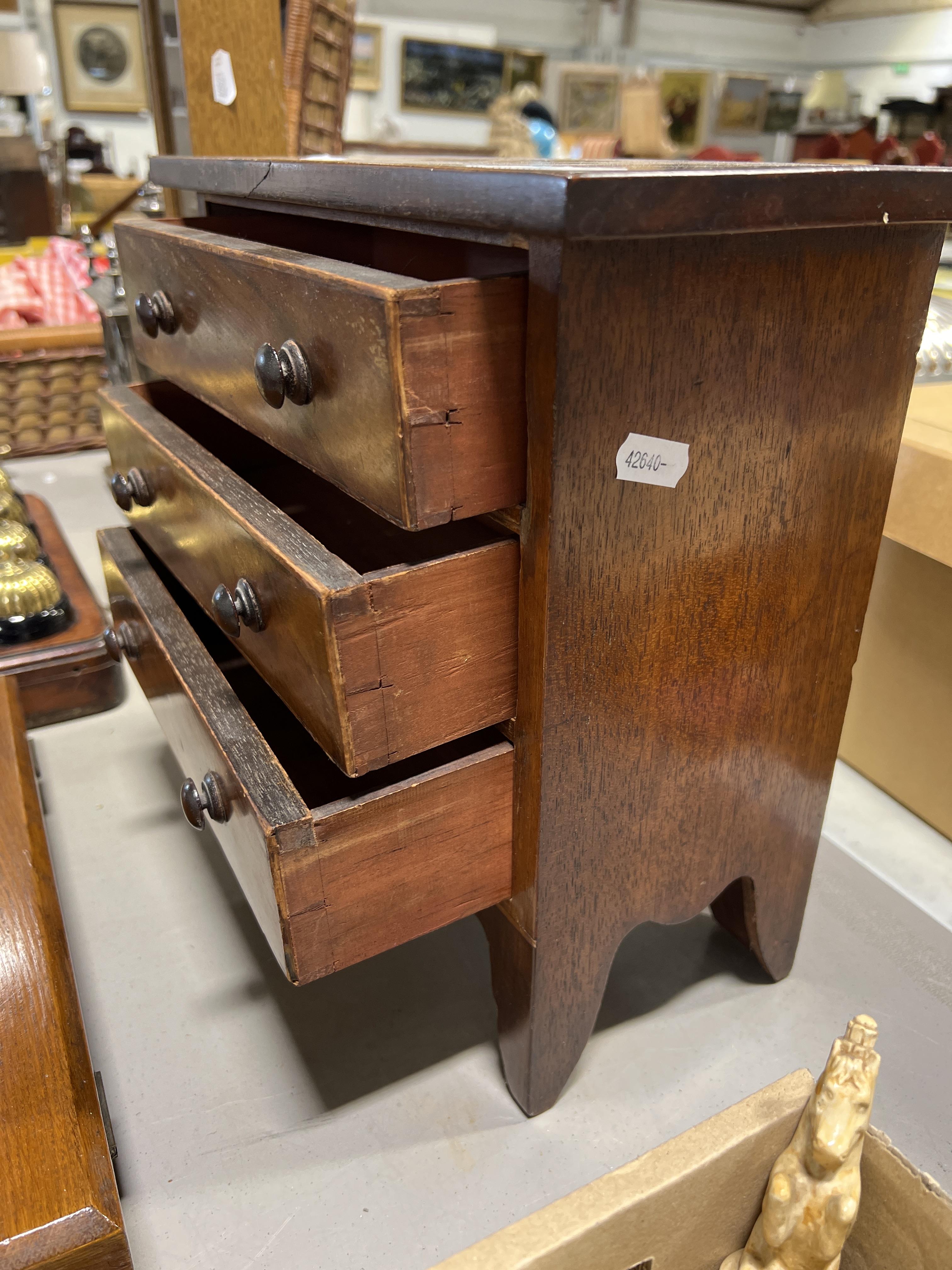 Lot 158 - Victorian mahogany 'apprentice piece' chest