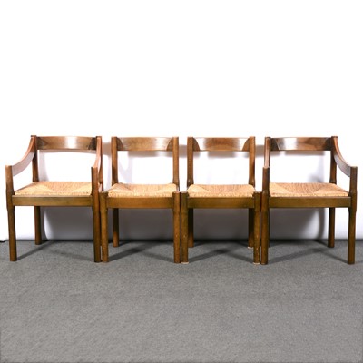 Lot 414 - Four Conrad Carimate chairs, designed by Vico Magistretti