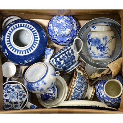 Lot 78 - Mixed quantity of blue and white ceramics