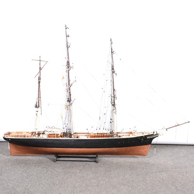 Lot 217 - Scratch-built model, The Cutty Sark, on stand
