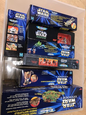 Lot 431 - Michro Machines Galoob / Hasbro, seven boxed sets including Trade Federation MTT