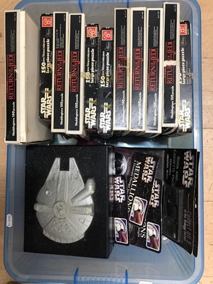 Lot 419 - Star Wars puzzles and cassettes, including eleven Waddingtons House of Games puzzles