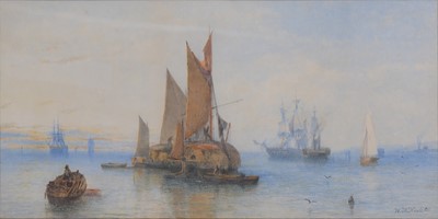 Lot 275 - William Adolphus Knell, Barges and other boats