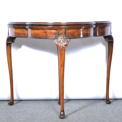 Lot 426 - Reproduction walnut card table