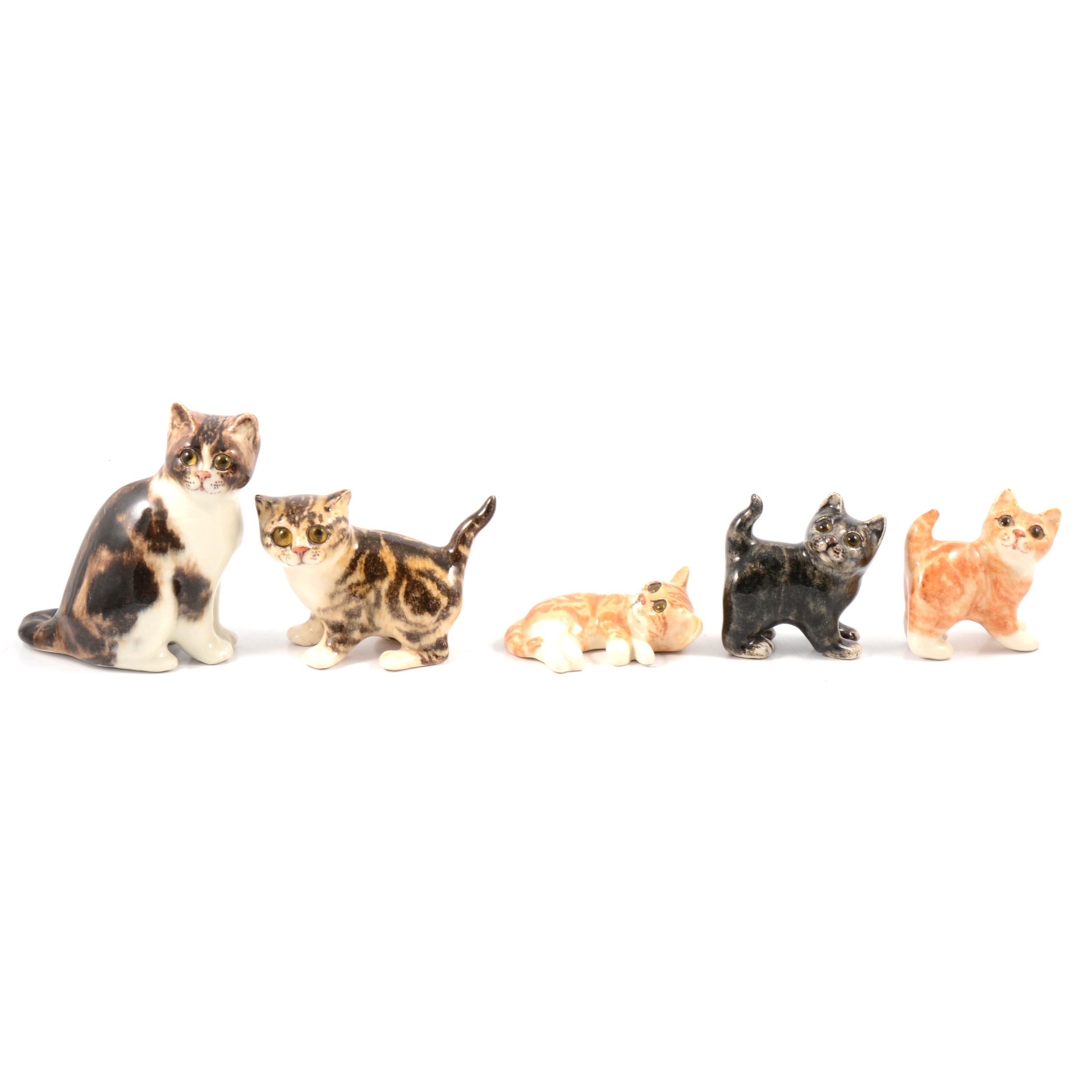 Lot 2 - Seven Winstanley models of kittens,