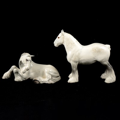 Lot 14 - Four Beswick pottery horse models, dapple grey