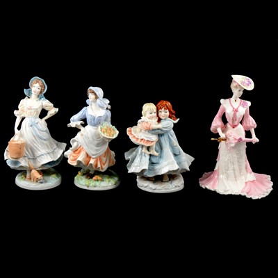 Lot 32 - Collection of nine china lady figures