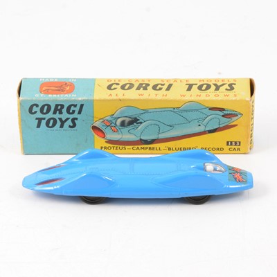 Lot 241 - Corgi Toys die-cast model no.153 Proteus Campbell 'Bluebird' boxed.