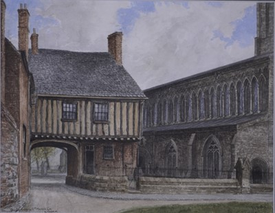 Lot 312 - Albert H Findley, Old Gateway, St Mary's Church, Leicester