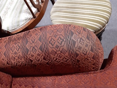Lot 454 - Traditional fireside chair