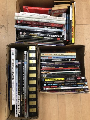 Lot 410 - Star Wars books, three boxes including graphic novels, illustrated books etc