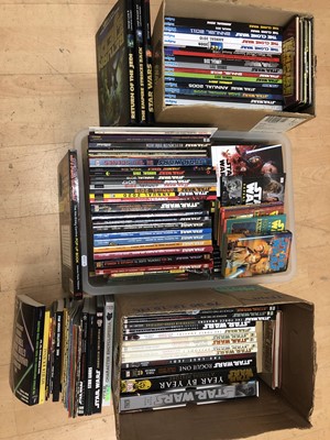 Lot 411 - Star Wars books, three boxes of annuals; illustrated books; novels and others.