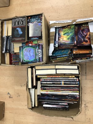 Lot 413 - Star Wars books, three boxes including novels, illustrated books and others.