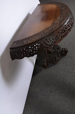 Lot 245 - Burmese carved hardwood console table