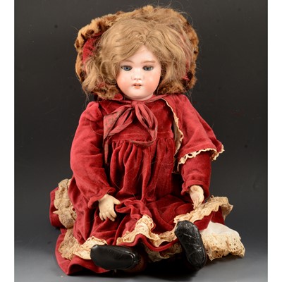 Lot 5 - Simon and Halbig, Germany bisque head doll, head size 10