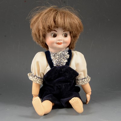 Lot 3 - Armand Marseille bisque head googly eyed doll, head stamp 323