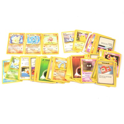 Lot 32 - A small collection of Pokemon cards, including holographic Machamp (1st edition) etc