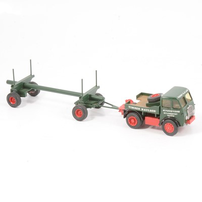 Lot 348 - A kit-built white metal model of a Foden timber truck and trailer, W.P.Stevens