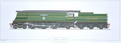 Lot 164 - Eight Richard Green limited edition locomotive prints.