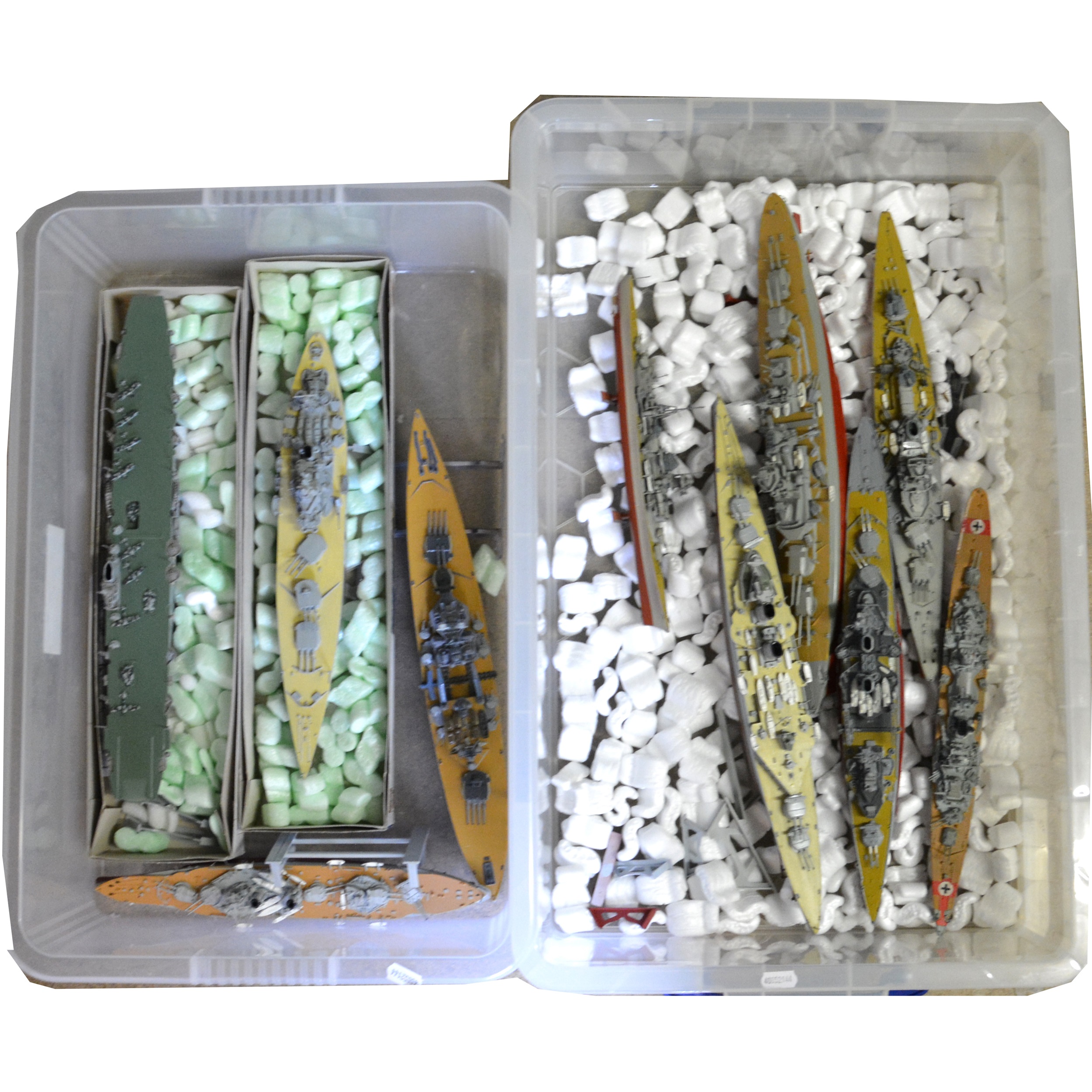 Lot 378 Ten kitbuilt plastic model boats