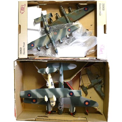 Lot 393 - Kit-built model aircraft, six various types and scales.