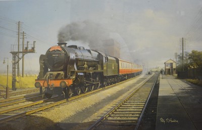 Lot 166 - Railway related prints, seven with signed prints by Philip D Hawkins