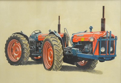 Lot 304 - Four W G Richardson four original acrylic paintings, tractors and combines