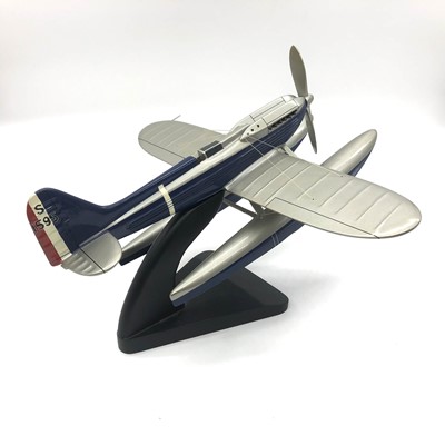 Lot 384 - Bravo Delta Models Schneider seaplane model, with stand, 38cm length, boxed.