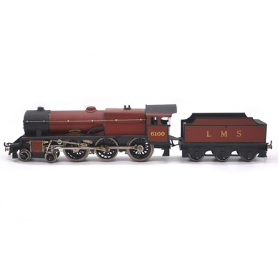 Lot 96 - Bassett-Lowke O gauge model railway locomotive and tender, LMS 4-6-0 'Royal Scot'