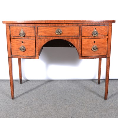 Lot 397 - Small Victorian mahogany bowfront sideboard