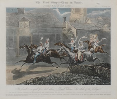 Lot 292 - The Keeper's Poney and a set of four prints, First Steeplechase on Record