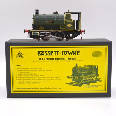 Lot 83 - Bassett-Lowke O gauge model railway electric locomotive, 0-4-0 Peckett Industrial 'Joseph'