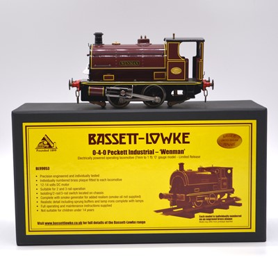 Lot 84 - Bassett-Lowke O gauge model railway electric locomotive, 0-4-0 Peckett Industrial 'Wenman'