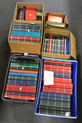 Lot 183 - Eight boxes of stock books (approx. 80) of world stamps