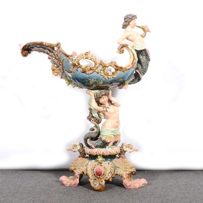 Lot 135 - Large Continental faience table center