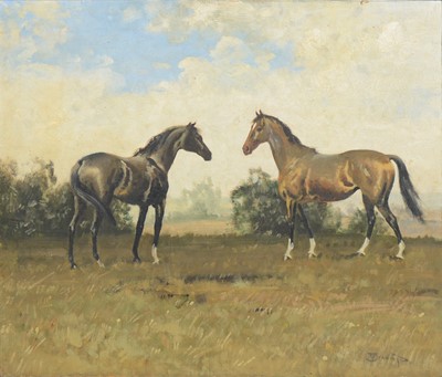 Lot 294 - Walter Robin Jennings, horses, and H Hardey Simpson, horses and logger.