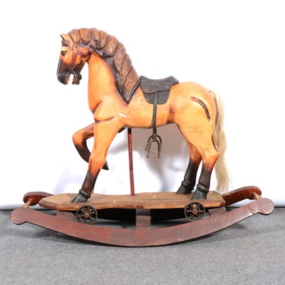 Lot 484 - Reproduction rocking horse, of small size