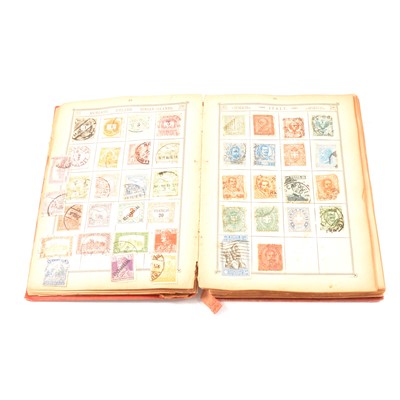 Lot 182 - Schoolboy collection of stamps in seven albums.
