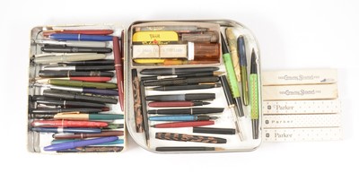 Lot 166 - Parker, Conway Stewart, Osmiroid, Platignum and other fountain pens.