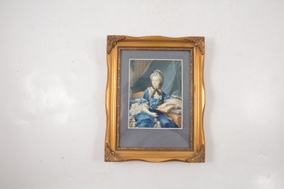 Lot 151 - English School, miniature portrait of a lady in a blue dress