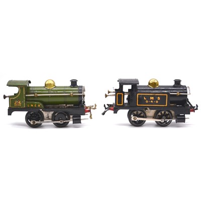 Lot 129 - Two Hornby O gauge model railway clock-work locomotives