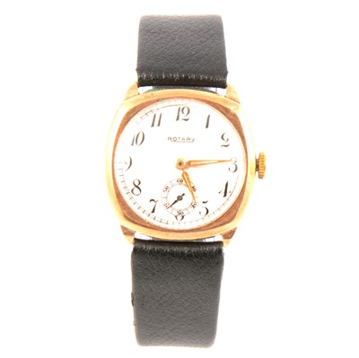 Lot 308 - Rotary - a gentleman's 1940's 9 carat gold wristwatch