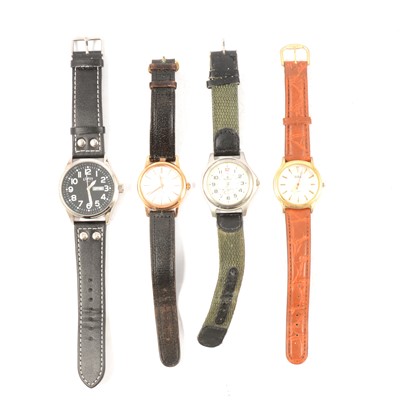 Lot 263 - A collection of gentleman's and lady's wristwatches.