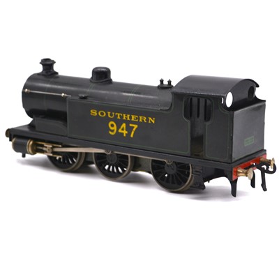 Lot 29 - Bassett-Lowke O gauge model railway electric tank locomotive, Southern 0-6-0, no.947