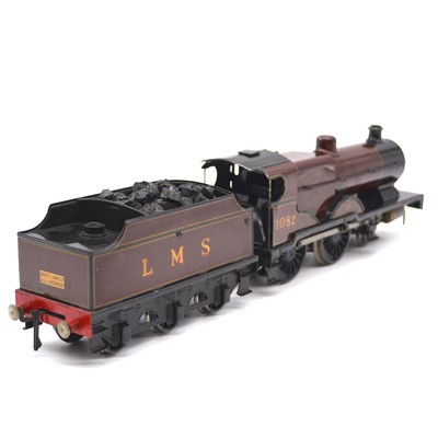 Lot 132 - Bassett-Lowke O gauge model railway electric locomotive with tender, LMS 4-4-0, no.1082