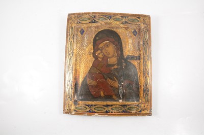 Lot 27 - Russian Icon, Madonna and Child