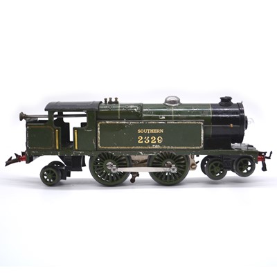 Lot 142 - Hornby O gauge model railway clock-work tank locomotive, Southern 4-4-2, no.2329